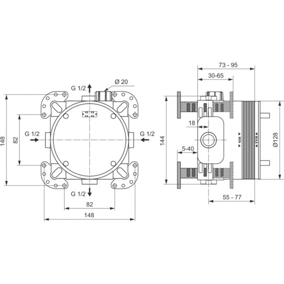 Душевая система для душа с термостатом Ideal Standard Navigo A7772AA - фото 13