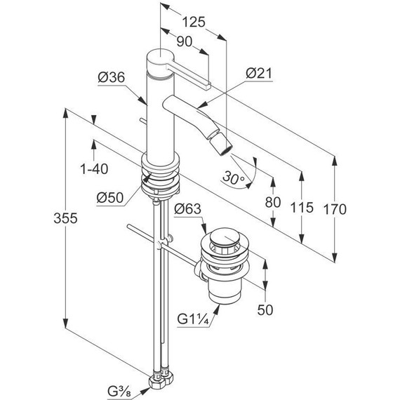Смеситель для биде Kludi Nova Fonte Pura 202160515 - фото 2