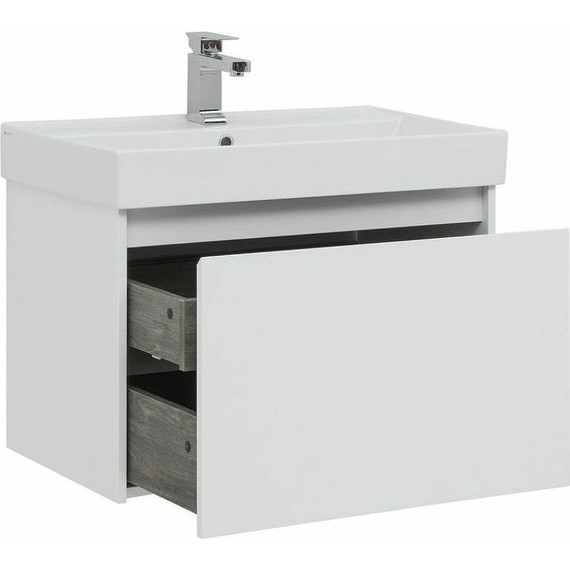 Тумба подвесная с раковиной Aquanet Nova Lite 75 см 242275 (1 ящик) белый - фото 10