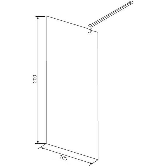 Душевая перегородка Loranto Walk-in 100 см CS-L1020 (стекло 8 мм), хром/прозрачное - фото 3