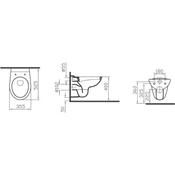 Инсталляция Cersanit Black с подвесным унитазом Vitra Normus 6855B003-0101 - фото 7