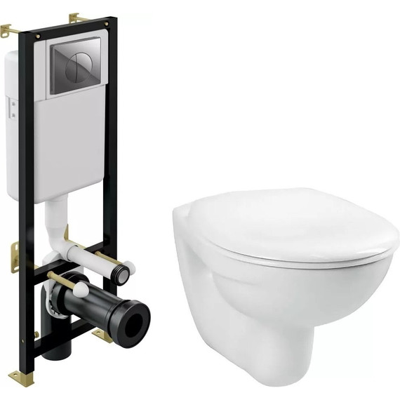 Инсталляция Cersanit Black с подвесным унитазом Vitra Normus 6855B003-0101 - фото 