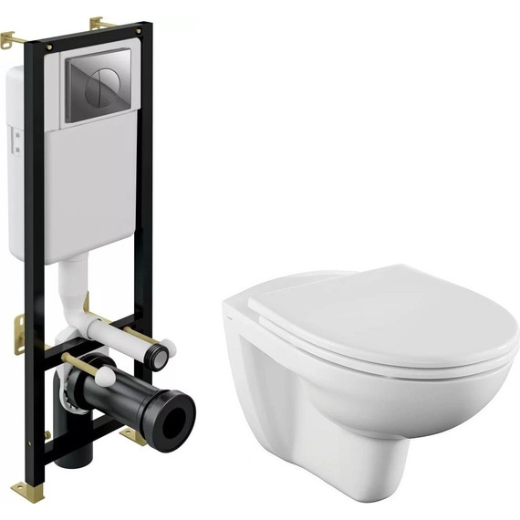 Инсталляция Cersanit Black с подвесным унитазом Vitra Norm Fit 6855B099-1777 - фото 