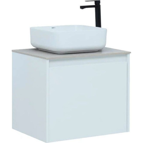 Тумба подвесная со столешницей Aquanet Nova Lite 60 см 242574 (1 ящик) белый, Цвет фасада: белый - фото 8