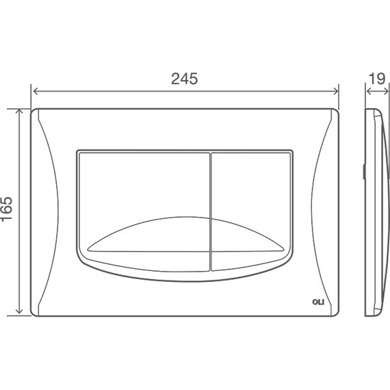 Инсталляция для унитаза Oli Quadra 280490mRI00 (кнопка смыва River, хром глянец) - фото 5