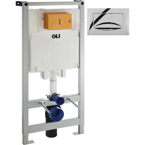 Инсталляция для унитаза Oli 80 300572mRI00 (кнопка смыва River, хром глянец) - фото 