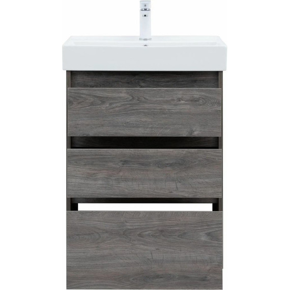 Тумба напольная с раковиной Aquanet Nova Lite 60 см 302470 (3 ящика) дуб рошелье, Цвет фасада: дуб рошелье - фото 7