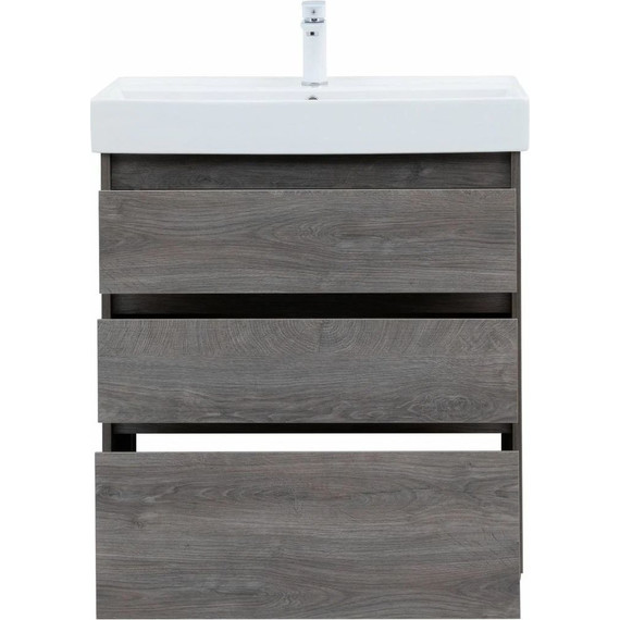 Тумба напольная с раковиной Aquanet Nova Lite 75 см 302473 (3 ящика) дуб рошелье, Цвет фасада: дуб рошелье - фото 9