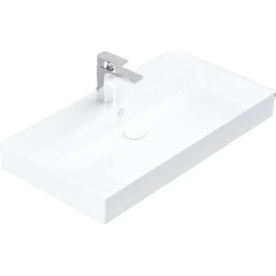 Тумба напольная с раковиной Aquanet Nova Lite 85 см 302477 (3 ящика) дуб рустикальный, Цвет фасада: тёмное дерево - фото 2