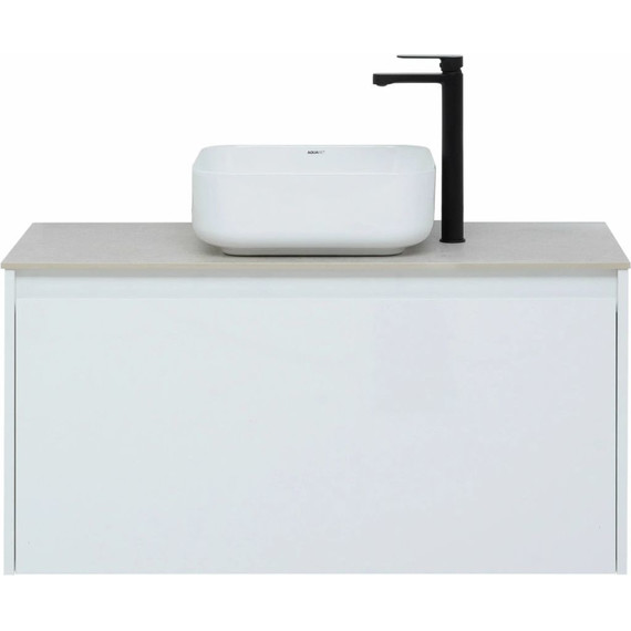 Тумба подвесная со столешницей Aquanet Nova Lite 100 см 242580 (1 ящик) белый, Цвет фасада: белый - фото 9