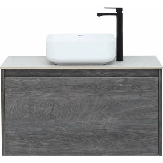 Тумба подвесная со столешницей Aquanet Nova Lite 90 см 242269 (1 ящик) дуб рошелье, Цвет фасада: дуб рошелье - фото 5