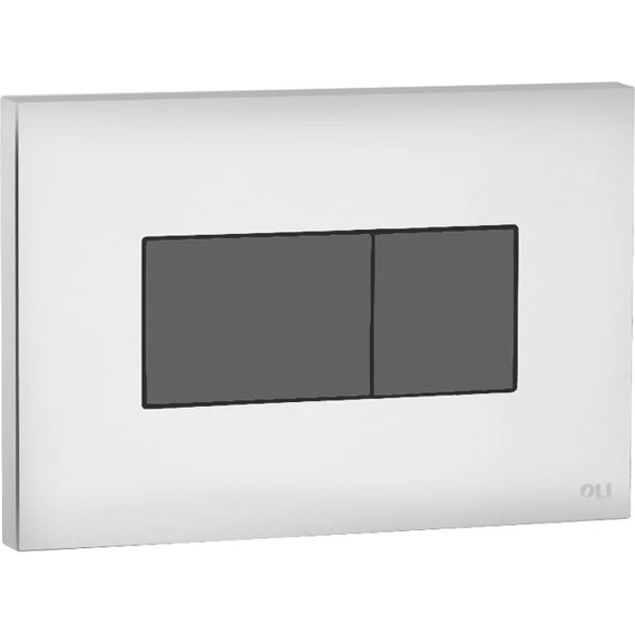 Кнопка смыва Oli Karisma (пневматическая) 641019, хром глянцевый/черный матовый - фото 