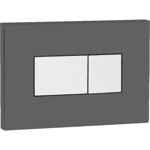 Кнопка смыва Oli Karisma (пневматическая) 641017, черный матовый/хром глянцевый - фото 