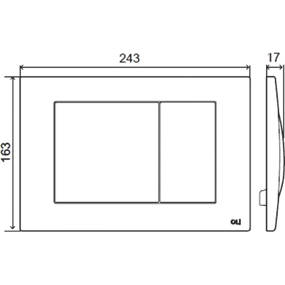Кнопка смыва Oli Metal dual (механическая) 656004, хром глянцевый - фото 2