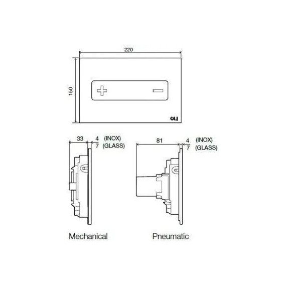 Кнопка смыва Oli Oceania (механическая) 054554, белый - фото 2