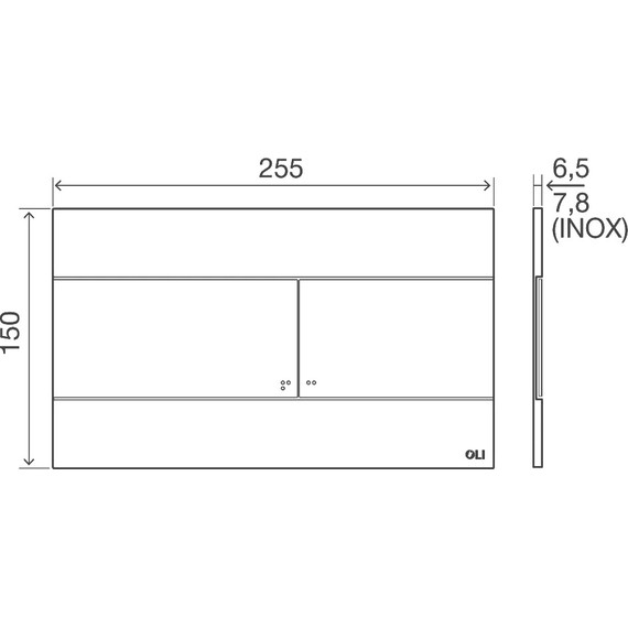 Кнопка смыва Oli Slim (механическая) 010216, серый матовый - фото 2