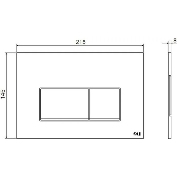 Кнопка смыва Oli Stream (механическая) 641504, хром глянцевый - фото 3