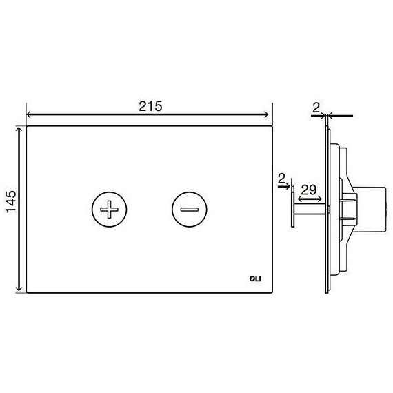 Кнопка смыва Oli Trumpet (пневматическая) 878784, бронза - фото 2