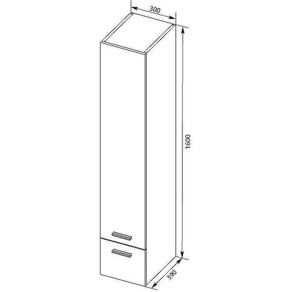 Пенал подвесной Aquanet Верона 30 см 187781 L, белый - фото 3