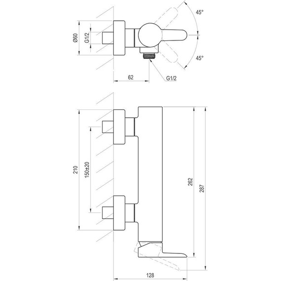 Смеситель для душа Ravak Puri X070187, чёрный матовый - фото 4