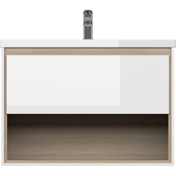 Тумба подвесная с раковиной Cersanit Louna 80 см 64071 - фото 6