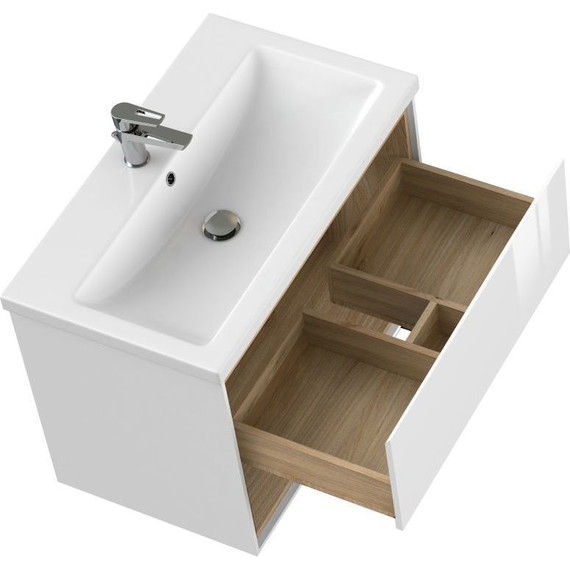 Тумба подвесная с раковиной Cersanit Louna 80 см 64071 - фото 8