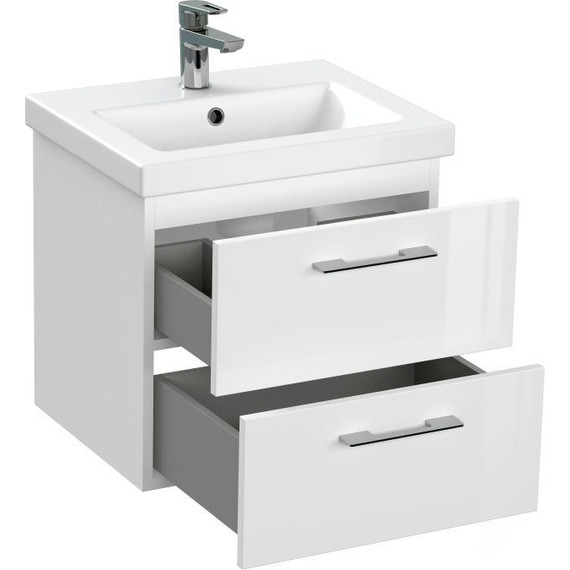 Тумба подвесная с раковиной Cersanit Lara 50 см 64131 - фото 9