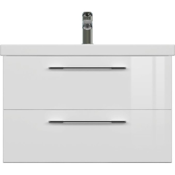 Тумба подвесная с раковиной Cersanit Lara 70 см 64135, 2 ящика, белый - фото 6