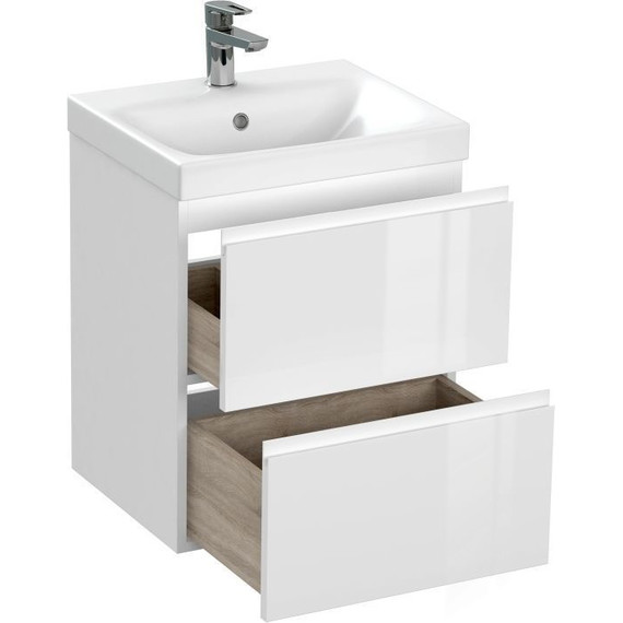 Тумба подвесная с раковиной Cersanit Moduo 50 см 64139, белый - фото 10