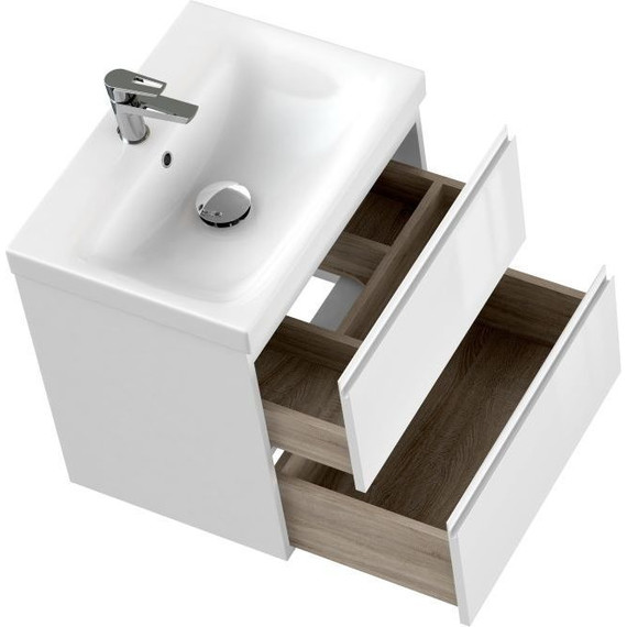 Тумба подвесная с раковиной Cersanit Moduo 60 см 64140, белый - фото 8