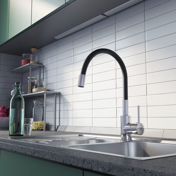 Смеситель для кухни Milardo Meal M01SB0FM05, хром/черный - фото 2