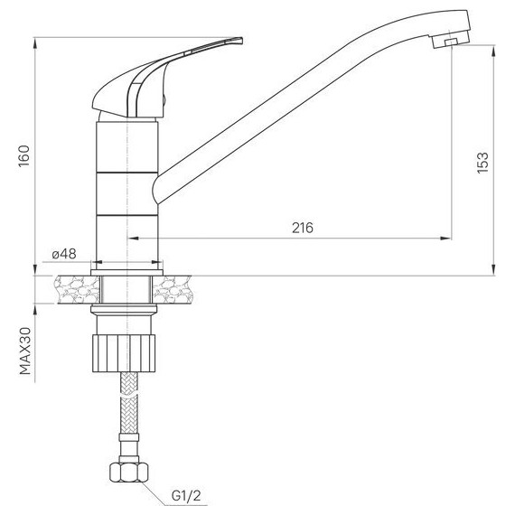 Смеситель для кухни Milardo Meal M02SBR0M05 - фото 3