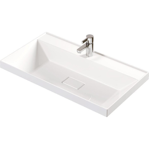 Тумба подвесная с раковиной Mirsant Scandy 80 см, белый - фото 2