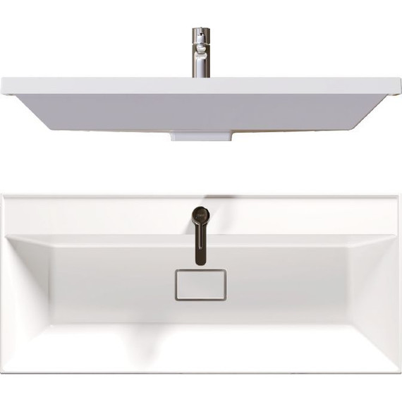 Тумба подвесная с раковиной Mirsant Scandy 100 см, белый - фото 8