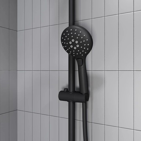 Душевая стойка Iddis Ray RAYMS3Fi76, черный матовый - фото 5