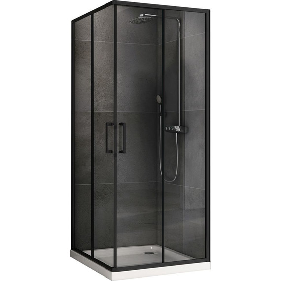 Душевое ограждение Abber Schwarzer Diamant 90х90 см AG02090B5, черный/прозрачное - фото 