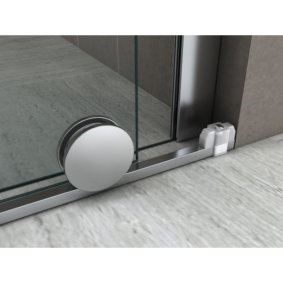 Душевая перегородка Abber Komfort 120 см AG09120 (стекло 8 мм), хром/прозрачное - фото 3