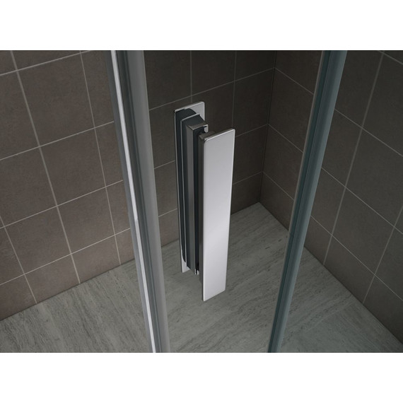 Душевая перегородка Abber Komfort 120 см AG09120 (стекло 8 мм), хром/прозрачное - фото 4