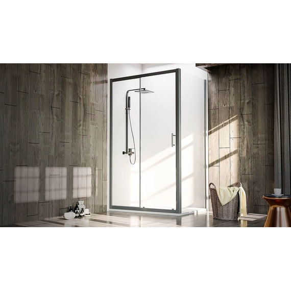 Душевое ограждение Veconi Rovigo 130x100 см RV072B-130100-01-C4, чёрный/прозрачное - фото 3