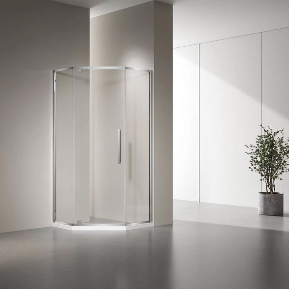 Душевое ограждение Veconi Rovigo 100x100 см RV35-100-01-C7, хром/прозрачное - фото 2