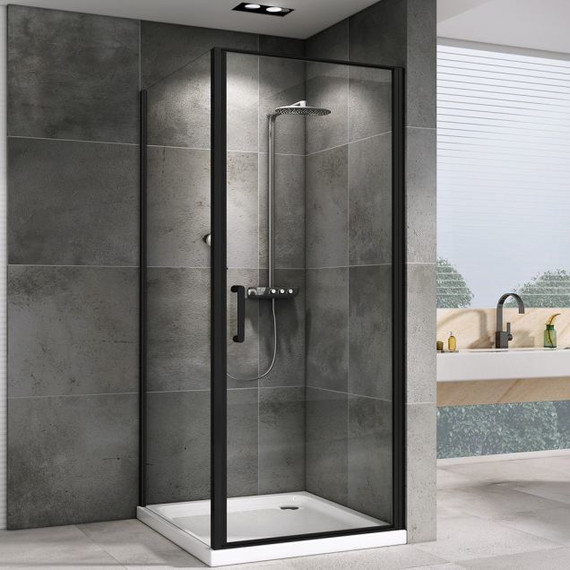Душевое ограждение Abber Sonnenstrand 100х70 см AG04100B-S70B, черный/прозрачное - фото 
