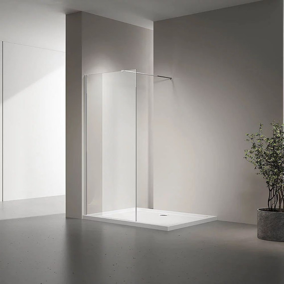 Душевая перегородка Veconi Korato 100 см KR72-100-01-C7 (стекло 8 мм) с кронштейном в комплекте, хром/прозрачное - фото 3