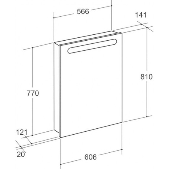 Зеркальный шкаф Roca Victoria Nord 60 см левый ZRU9000029, белый - фото 9