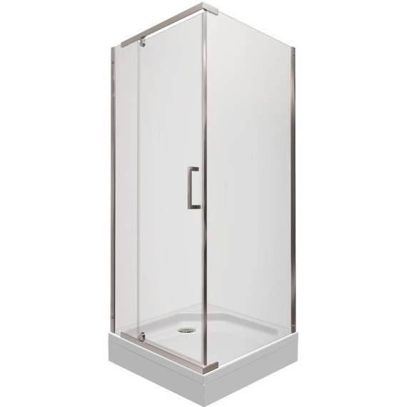 Душевое ограждение Triton Терра 90x90 см, хром/прозрачное - фото 