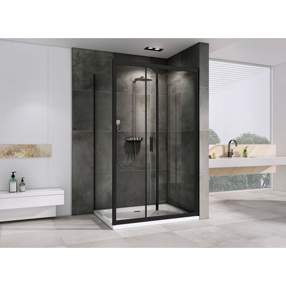 Душевое ограждение Abber Sonnenstrand 90х90 см AG07090B-S90B, черный/прозрачное - фото 2