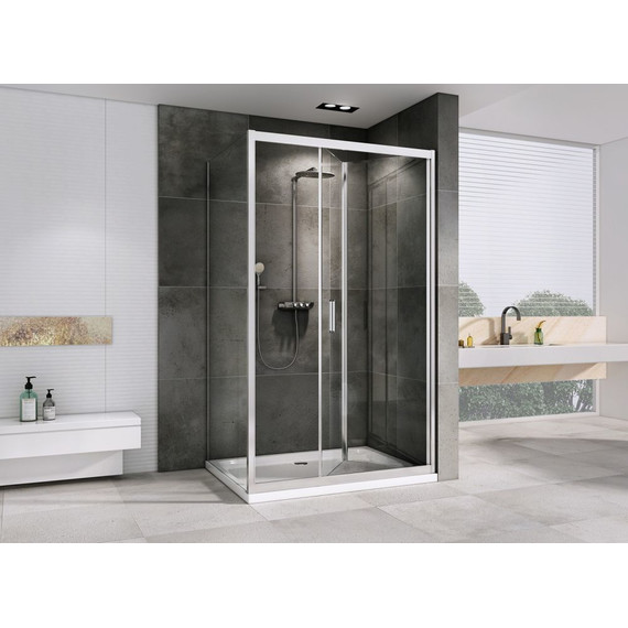 Душевое ограждение Abber Sonnenstrand 100х80 см AG07100-S80, хром/прозрачное - фото 3