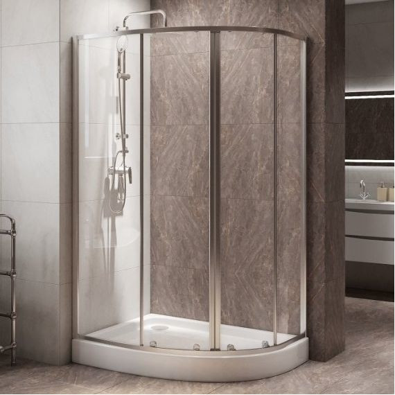 Душевое ограждение BelBagno 120x80 см DUE-RH-2-120/80-C-Cr, хром/прозрачное - фото 