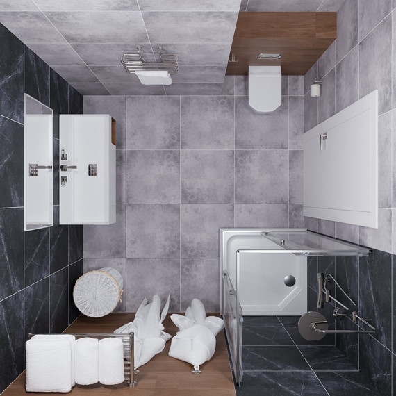 Душевое ограждение Triton Вента 90x90 см, хром/прозрачное - фото 2