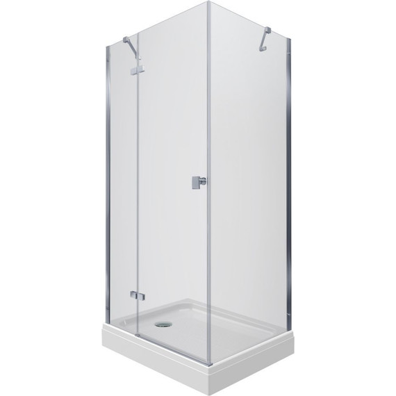 Душевое ограждение Triton Брава 120x80 см, хром/прозрачное - фото 