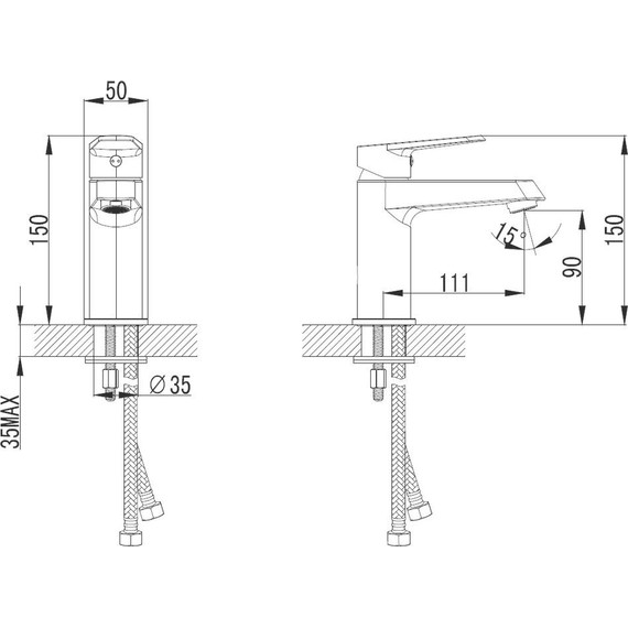 Смеситель для раковины Azario Castelo AZ-VJC168274C - фото 2